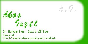 akos isztl business card